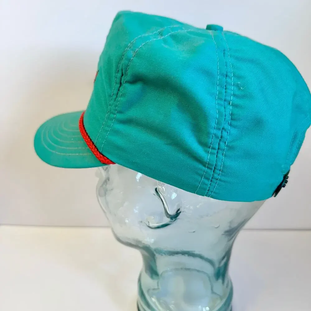 Ray Steven's Vintage 80s 90s turquoise snap back trucker hat‎ one size